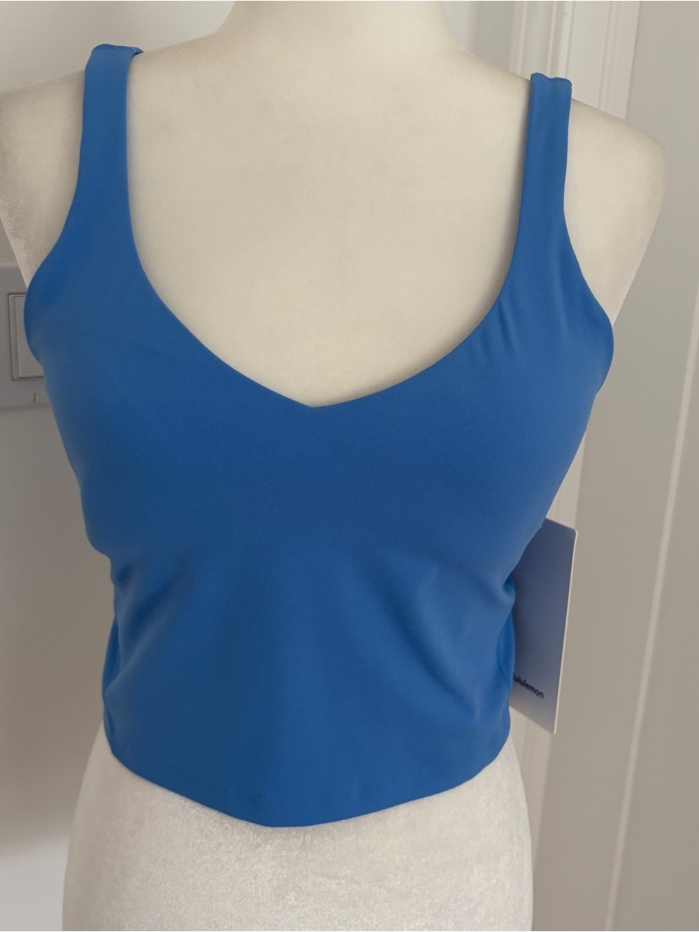 NWT Lululemon Align Tank Top Pool Blue Built In Bra Nulu Size 10*C
